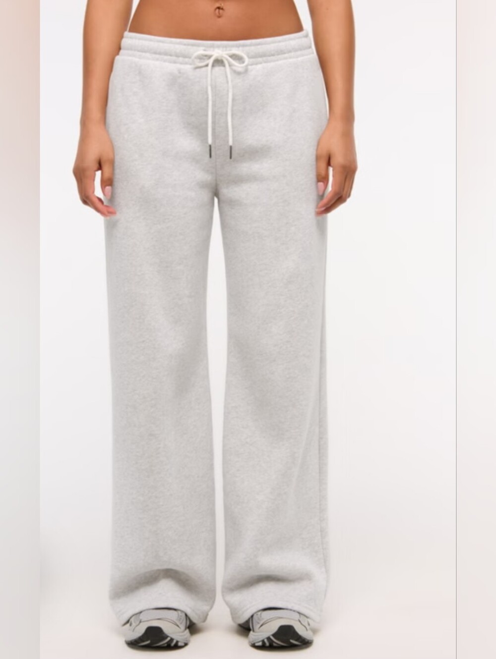 Sunday High Rise Wide Leg Sweatpant Gray Relaxed Lounge Soft Fleece Sz M Baggy